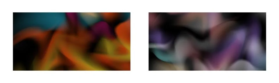 Dark gradient. Multi-colored smoke effect. Northern lights. Unusual abstrac.. Stock Illustration