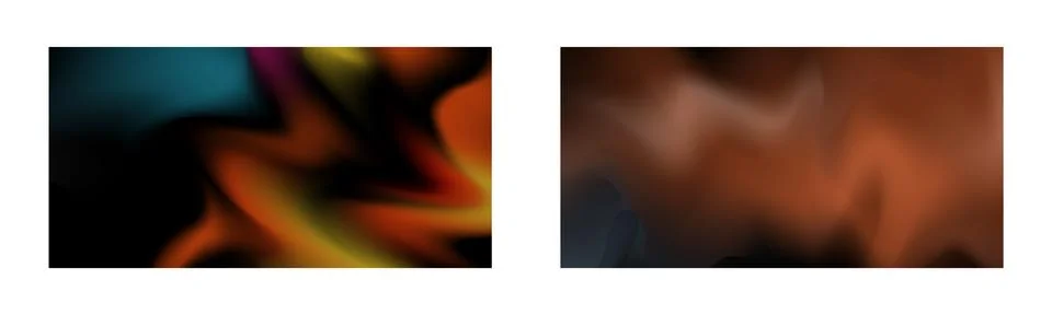 Dark gradient. Multi-colored smoke effect. Northern lights. Unusual abstrac.. Stock Illustration