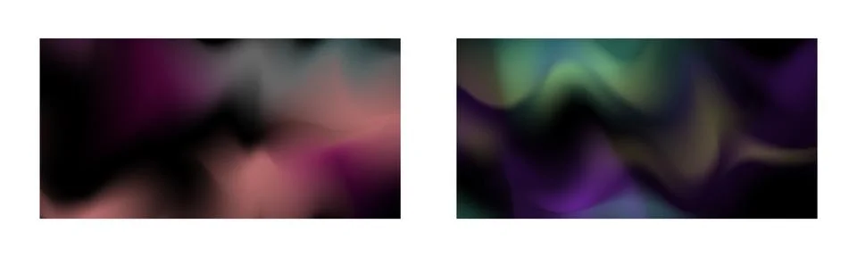 Dark gradient. Multi-colored smoke effect. Northern lights. Unusual abstrac.. Stock Illustration