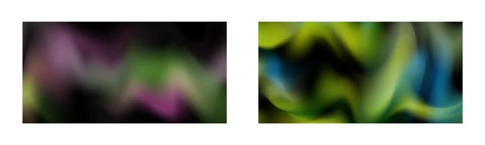 Dark gradient. Multi-colored smoke effect. Northern lights. Unusual abstrac.. Stock Illustration