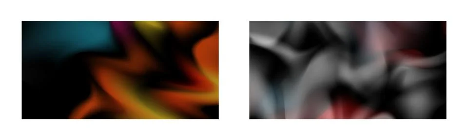 Dark gradient. Multi-colored smoke effect. Northern lights. Unusual abstrac.. Stock Illustration