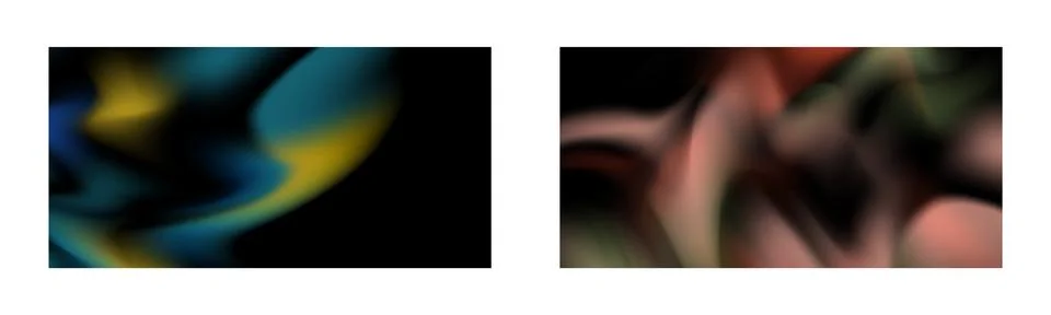 Dark gradient. Multi-colored smoke effect. Northern lights. Unusual abstrac.. 库存插图