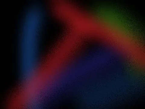 Dark Grainy Abstract Background with Diagonal Red Blue and Green Color Bands Stock Illustration