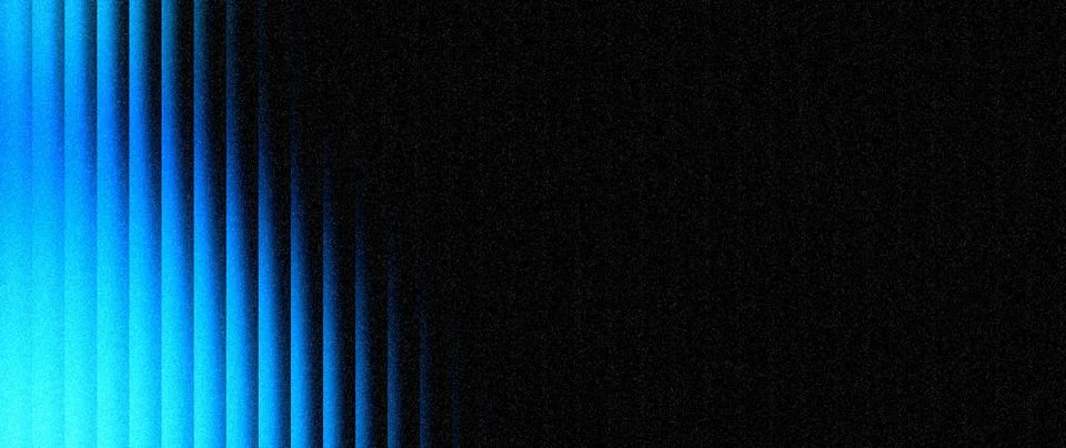 Dark grainy blue ribbed gradient background with vertical lines and noisy g.. Stock Illustration