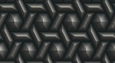 Dark gray 3D geometric pattern with raised diamond shapes 스톡 일러스트