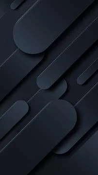Dark gray abstract background with 3d overlapping diagonal rounded bars and.. Stock Illustration