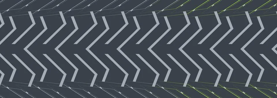 Dark gray abstract modern background with light grey geometric lines and arrows. Illustrazione stock