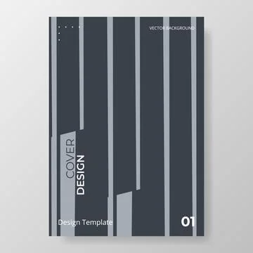 Dark gray abstract modern poster or vertical background. A4 geometric cover Stock Illustration