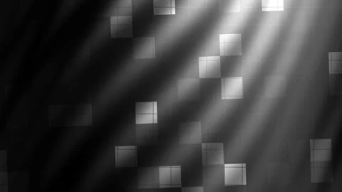 Dark gray background displays overlaid lighter squares forming grid pattern. Stock Footage 301927614