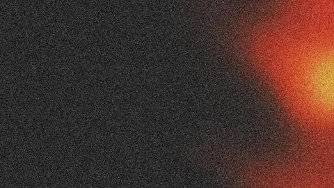 Dark gray background, with grainy texture, and warm orange, light glow Stock Photos