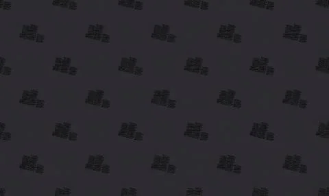 Dark gray background with repeating black geometric pattern Stock Illustration