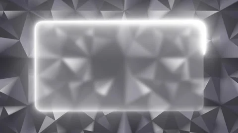 On a dark gray background of triangles in the middle, there is an empty frosted Stock Footage 309473300