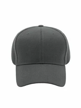 Dark gray baseball cap front view Stock Photos