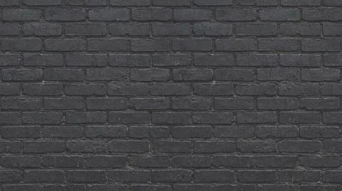 Dark gray brick wall background texture. Fotos Stock