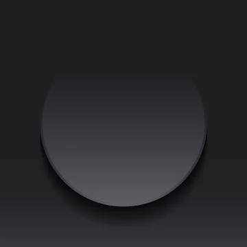 Dark gray circle round note label paper cut style. Stock Illustration