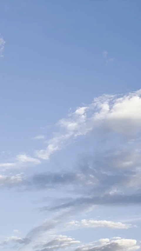 Dark Gray Cloud Bank Moving Across Deep Blue Sky Vídeos de archivo 344717332