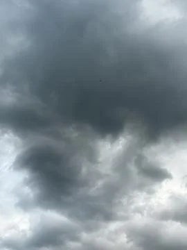 Dark Gray Cloud Mass Before Rain Stock Photos