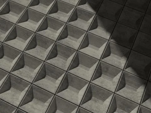Dark gray concrete wall pattern 3d Stock Illustration