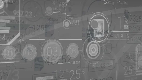 Dark Gray Corporate Background With Abstract Elements Of Infographics 스톡 동영상 71480965