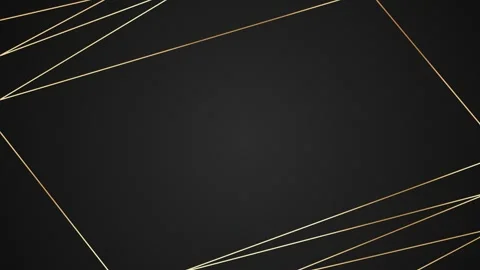 Dark gray gradient background with golden iridescent thread chaotically Stock Footage 281442205