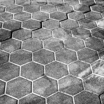 Dark gray honeycomb cobblestone pattern Foto stock