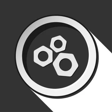 Dark gray icon with nuts Stock Illustration