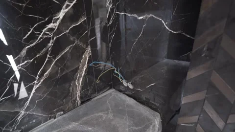 Dark Gray Marble: Modern Bathroom Inspiration Stock Footage 305758311