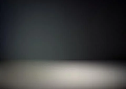 Dark gray minimalist background with spotlight on floor modern empty interi.. 库存插图