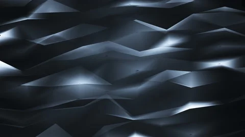 Dark Gray Polygonal surface shapes with flare background. Stock Footage 131138170