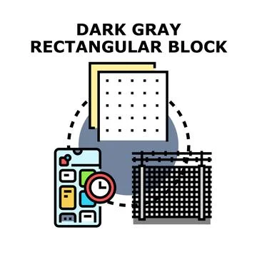 Dark gray rectangular block management process illustration Stock Illustration