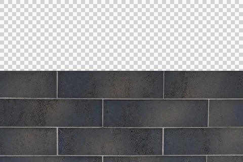 Dark gray rectangular brick wall texture isolated PNG Stock Photos
