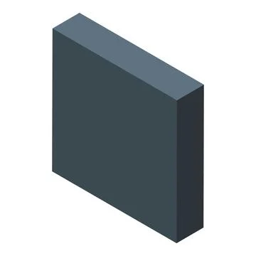 Dark gray rectangular cuboid representing abstract concept Illustrazione stock