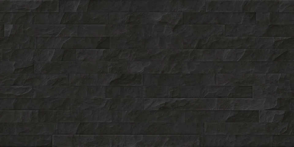 Dark Gray Seamless Stone Cladding Texture Stock Illustration