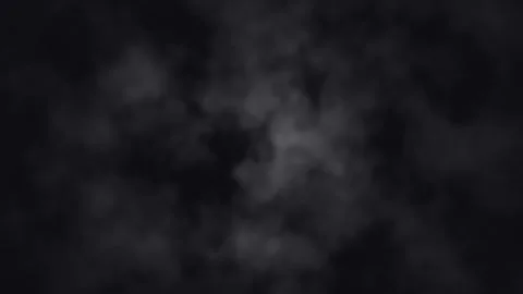 Dark Gray Smoke Drifting Across Black Background Stock Footage 340592040
