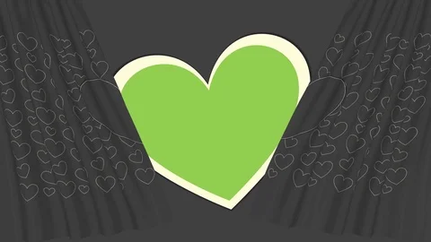 Dark Gray Special Message motion curtain card of Empty Lime screen Stock Footage 102840257