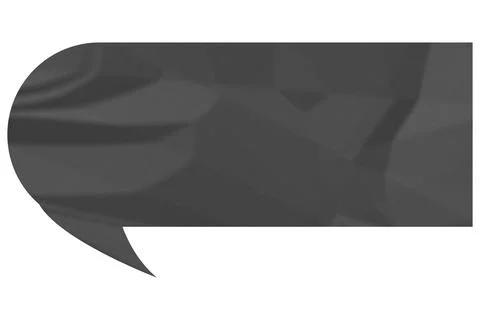 Dark gray speech bubble icon with a crumpled paper texture Stock Illustration