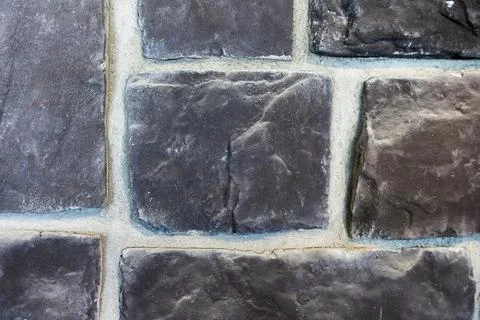 Dark Gray Stone Veneer Texture - Close-Up of Natural Masonry Wall Stock Photos