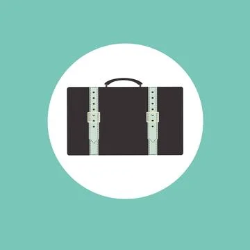 Dark gray suitcase icon Stock Illustration