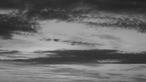 Dark Gray Sunset Sky Storm Black Clouds 4K in Sunlight, Time Lapse. Cloudy Weath Stock Footage 328153268