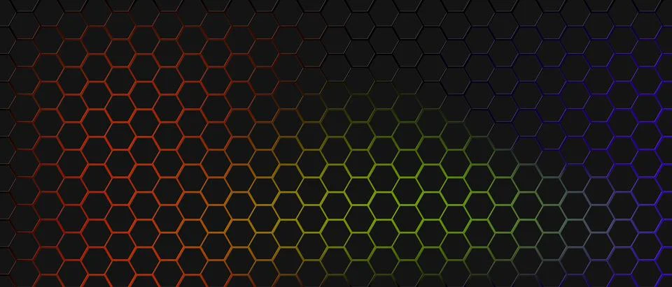 Dark gray technology hexagonal background. Abstract black pattern of hexagons Stock Illustration