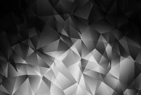 Dark Gray vector abstract mosaic background. Stock Illustration