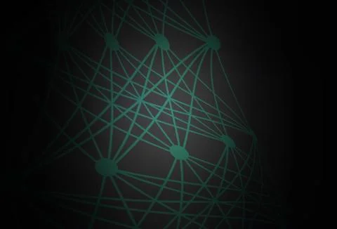 Dark Gray vector backdrop with artificial intelligence data. Stock Illustration