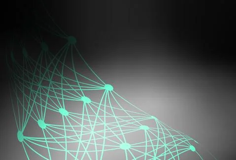 Dark Gray vector backdrop with artificial intelligence data. 库存插图