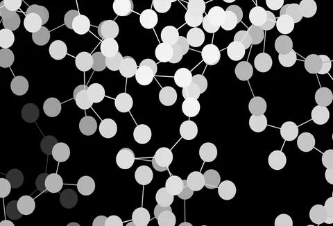 Dark Gray vector backdrop with artificial intelligence data. イラスト素材