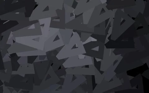 Dark Gray vector backdrop with lines, triangles. Stock Illustration