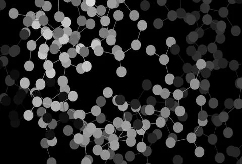 Dark Gray vector background with forms of artificial intelligence. イラスト素材