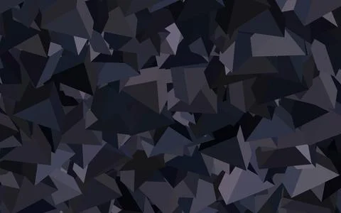 Dark Gray vector background with polygonal style. Stock Illustration