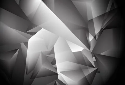 Dark Gray vector background with triangles. Stock Illustration