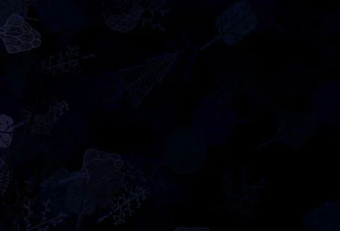 Dark Gray vector doodle pattern with trees, branches. イラスト素材