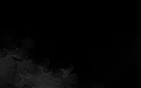 Dark Gray vector doodle pattern with trees, branches. Illustrazione stock